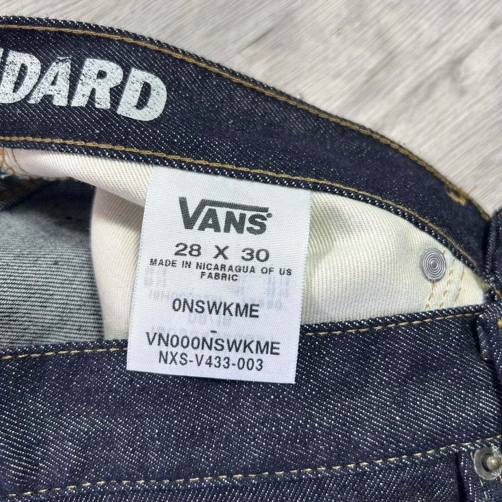 NEW Vans Jeans‎ Mens 28x30 Dark Wash Blue V56 Standard Straight Stretch Denim
